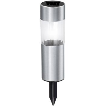 Preview: Elegante luce solare per sentieri con picchetto a terra, set di 6, Ø 4,5 x H 15 cm, lampade da giardino per patii, prati, giardini, vialetti