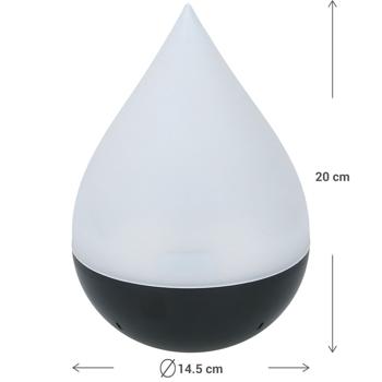 Preview: Luce solare a LED a goccia, Ø 14 cm, per patio, balcone e giardino, luce calda e decorativa