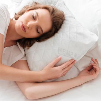 Preview: Pillow with hemp cover made of memory foam, with removable cover, OEKO-TEX Standard 100, suitable for allergy sufferers, breathable