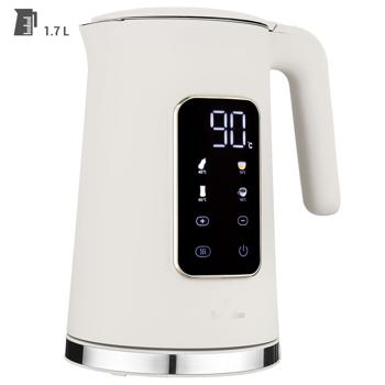 Preview: Trendy 1.7 L stainless-steel kettle: 2200 W, modern touch display, 4 settings, 360°, Sahara – fast & stylish water boiling