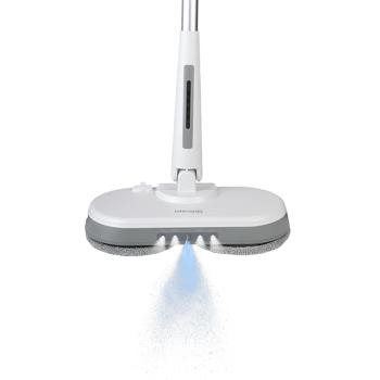 Preview: Kabellose Boden-Poliermaschine mit Wassertank: 30W Power & 40 Min Laufzeit, Teleskopstange - Perfekt für grosse Flächen, Fliesen, Laminat