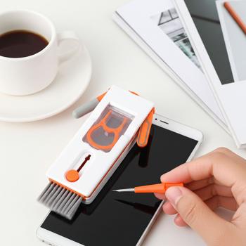 11-in-1 cleaning kit for keyboard, smartphone & headphones – Multifunctional cleaning set with metal tip, brushes & lens cleaner