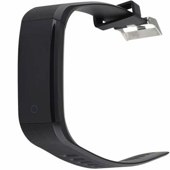 Preview: Montre de fitness noire - Fréquence cardiaque, sommeil, pas & calories - Bluetooth 5.0, écran couleur TFT 0.96", app iOS/Android, USB rechargeable Preview: Montre de fitness noire - Fréquence cardiaque, sommeil, pas & calories - Bluetooth 5.0, écran couleur TFT 0.96