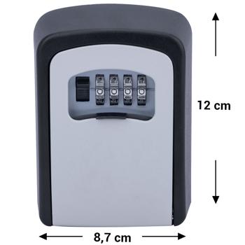 Preview: Mini key safe with combination lock for indoors and outdoors