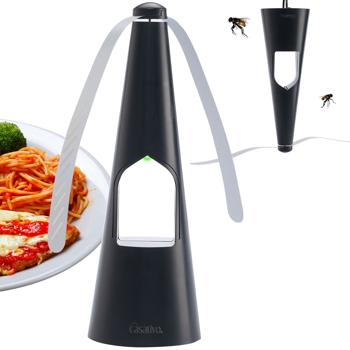 Preview: 2-wing insect wiper with LED lighting, battery & USB: Gentle, effective fly repellent for the table & on the go, flexible when eating & outdoors