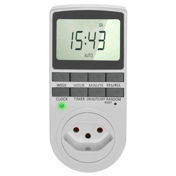 Preview: Digital timer with childproof lock: white, 10 programs - reliable timer for precise control of your electrical appliances