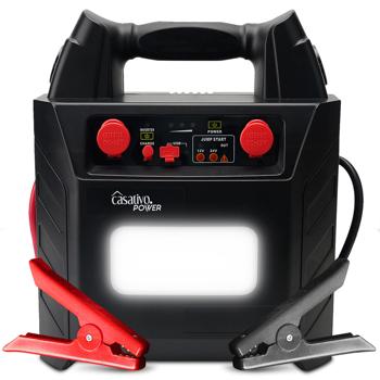 5-in-1 car jump starter with power bank for 12/24V, 12V, 230V, USB, 40Ah, 2000A