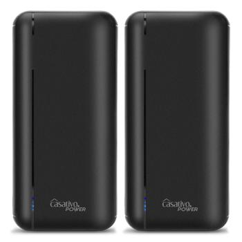 set of 2 Powerbank with 20.000 mAh, USB-C Power Delivery, QC 3.0, 3 A, 20 Watt