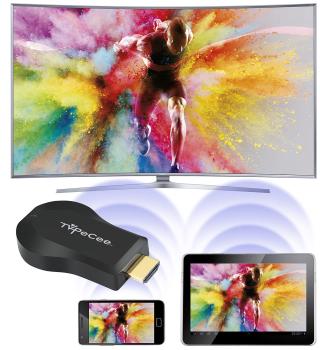 Preview: Clé HDMI Full HD Wi-Fi MMS-1080 V3 - Streaming sans fil Miracast, AirPlay, Chromecast, DLNA pour TV/Vidéoprojecteur - Android/iOS/Windows/MAC OS