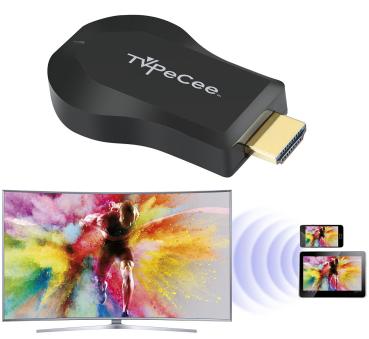 Preview: Clé HDMI Full HD Wi-Fi MMS-1080 V3 - Streaming sans fil Miracast, AirPlay, Chromecast, DLNA pour TV/Vidéoprojecteur - Android/iOS/Windows/MAC OS