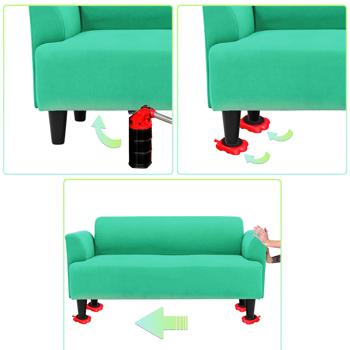 Preview: 3-piece robust furniture transport lifter and roller set for moving, DIY or renovation - heavy-duty transport rollers for heavy furniture