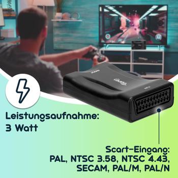 Preview: Scart zu HDMI Konverter / Adapter, 720p / 1080