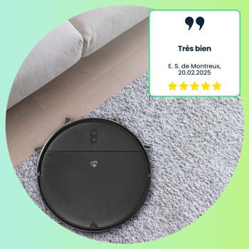 Preview: Robot de nettoyage SmartLife – robot aspirateur laveur avec mode spot, contrôlé par application (Android / iOS)