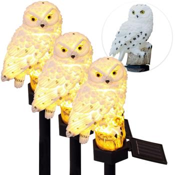 Preview: 3x LED Solar Owl Solar Garden Light
