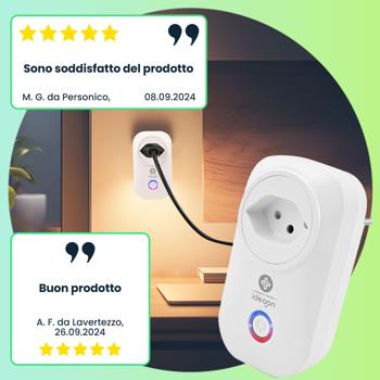 Preview: set di 3 prese WLAN SmartHome, interruttore radio WiFi, con misurazione di corrente