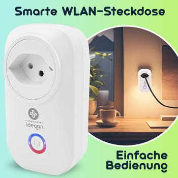 Preview: 3er-Set WLAN-Steckdose SmartHome, WiFi-Funkschalter, mit Strommessung