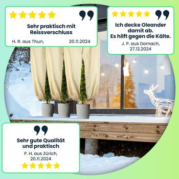 Preview: 3er-Set Pflanzenabdeckung XL, Winterschutz, 180 x 120 cm