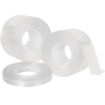 Double-sided nano adhesive tape transparent (5m x 10mm, 5m x 30mm, 5m x 50mm): Strong 110g/cm² holding force, reusable, removable without a trace