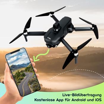 Preview: GPS-Drohne mit 4K-Kamera, faltbar, 360°-Abstandssensor, App