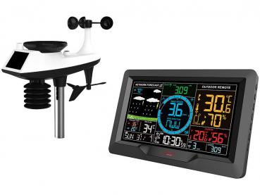 Preview: WLAN weather station set with XL color display, outdoor sensor, app, alarm clock