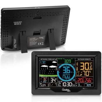 Preview: WLAN weather station set with XL color display, outdoor sensor, app, alarm clock