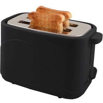 tostapane a 2 scomparti con 7 impostazioni di tostatura e accessorio per panini, 700 watt, nero opaco