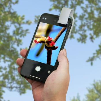 Preview: Microscope attachment lens for smartphone/tablet 200x: With 6 LEDs for detailed close-ups, white - Discover the micro world