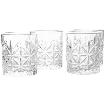 Lot de 4 verres à whisky, 230 ml, 7,5 x 7,5 x 8 cm