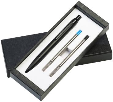 Preview: High quality retractable ballpoint pen in gift box with 4 refills