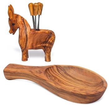 Tapas set donkey: bowl 22 cm + donkey with snack & olive forks, 8 pieces