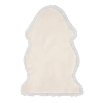 Preview: 2 peaux de mouton naturelles, moelleuses et particulièrement douces, ivoire et gris, 90 x 60 cm