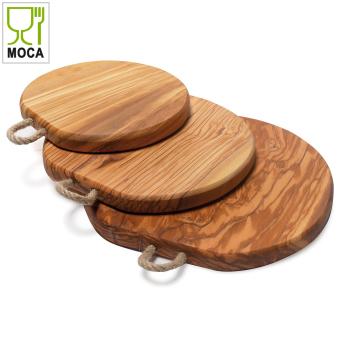 Preview: Round board with cord, olive wood, set of 3 Preview: Round board with cord, olive wood, set of 3