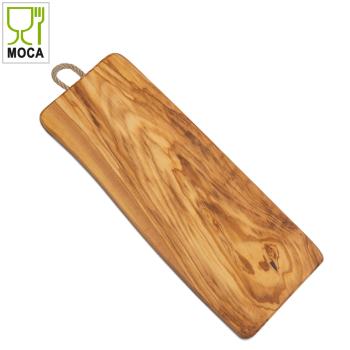 Preview: Rectangular 100% olive wood board with cord, set of 3