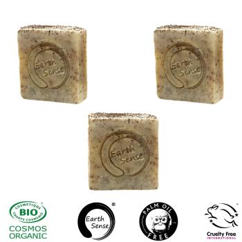 Preview: 3er-Set Handgemachte Bio Seife Zedernholz - Vegan, Palmölfrei, Nachhaltig, 100g - 72% Kaltgepresste Öle, Natürliche Pflege für jeden Hauttyp