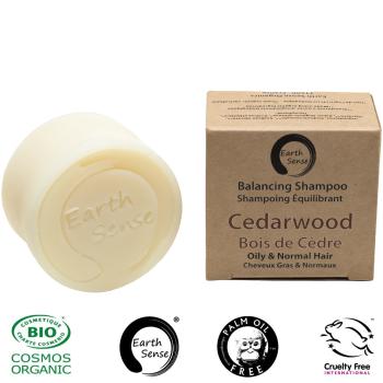 Preview: 3er-Set Festes Bio Shampoo - Zedernholz & Arganöl - Palmölfrei, Vegan, Handgefertigt, 77% kaltgepresste Öle, 60g, COSMOS ORGANIC zertifiziert, nachhaltig