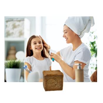 Preview: 3 savons d’Alep véritables – fabrication artisanale en Syrie, 100% naturels, huile d’olive, baies de laurier, végans, doux pour la peau, nourrissants