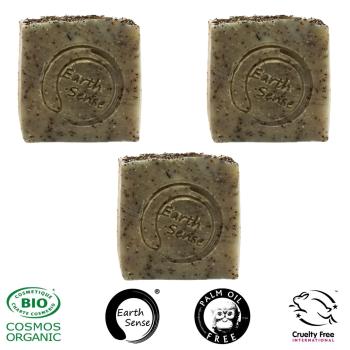 Preview: Set di 3 saponi solidi organici senza olio di palma, min. 72% di oli spremuti a freddo, lavanda e menta