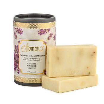 Preview: 6er-Set Palastseife Lavendel - Luxuriöse Wellness-Seife mit feinem Duft & hochwertigen Inhaltsstoffen - Handgeschnitten, je 75g - Orientalisch verpackt