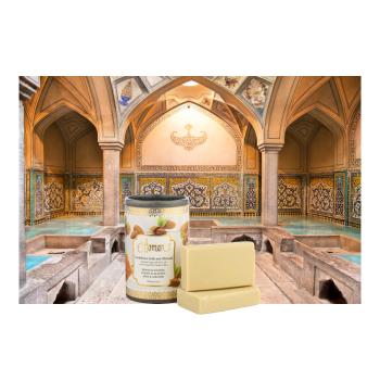 Preview: 6er-Set Palastseife Honig und Mandel - Handgeschnitten, luxuriös - 75g Stück - Hochwertige Inhaltsstoffe für Spa-Momente & Geschenk - Beige/Gold