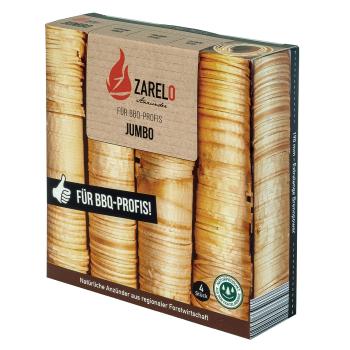 Preview: Jumbo Grillanzünder Holz 3er-Set - extra-gross & schnell brennend für Kamin & BBQ - 12 Feueranzünder aus Kiefernholz (FSC 100%) - Made in Germany