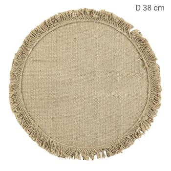 Preview: 4er-Set Tischmatten Jute - Rund Ø 38 cm - Extravaganter Stil mit Fransen - Schutz vor Kratzern & Flecken - Stabil- Langlebig- Braun- Beige- Hochwertig Preview: 4er-Set Tischmatten Jute - Rund Ø 38 cm - Extravaganter Stil mit Fransen - Schutz vor Kratzern & Flecken - Stabil- Langlebig- Braun- Beige- Hochwertig