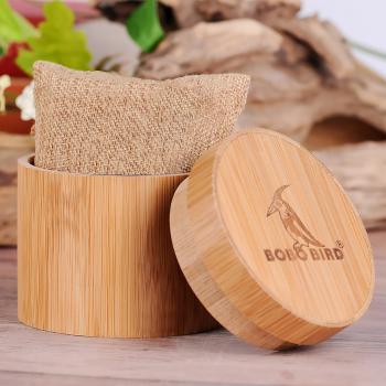 Preview: Aparte bamboo wristwatch with wild animal, leather strap, light brown - sapphire crystal, quartz movement, natural wood design, scratch-resistant