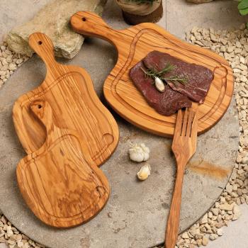 Preview: Fourchette de service, 4 dents, 35 cm, bois d’olivier