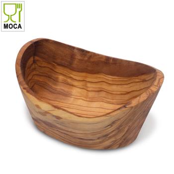 Preview: Olivenholz Schale 10x8cm - Rustikale Allzweckschüssel für Snacks - Handgefertigt, unbehandelt, antibakteriell - MOCA-zertifiziert, Italien