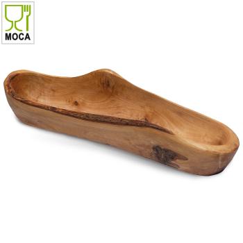 Preview: Baguette bowl, oblong bowl, rustic, 35 cm, olive wood Preview: Baguette bowl, oblong bowl, rustic, 35 cm, olive wood