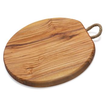 Preview: Planche ronde avec corde, 21 x 1,5 cm, bois d’olivier