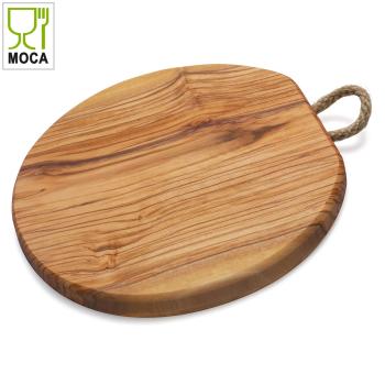 Preview: Planche ronde avec corde, 21 x 1,5 cm, bois d’olivier