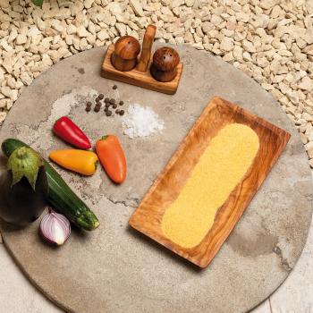 Preview: Agitatore per sale e pepe, a forma di fungo, 13 x 10 cm, legno d’ulivo