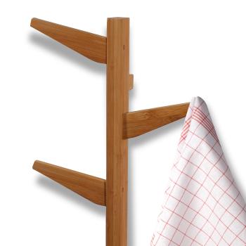 Preview: Porte-serviettes en bambou, 6 crochets