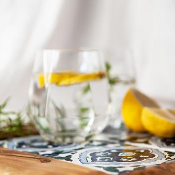 Preview: Planche en bois et céramique, motif attrayant, 42 x 30 x 1,5 cm